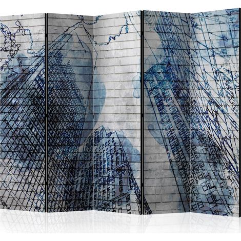 Paravento - Inky New York II [Room Dividers] - 225x172 (1/4)