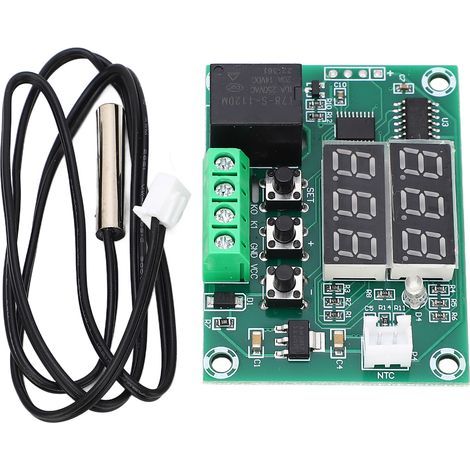 Digitalthermostat mit Doppelanzeige, Temperaturregelungsmodul, Doppelschalter, 12 V DC (1/5)