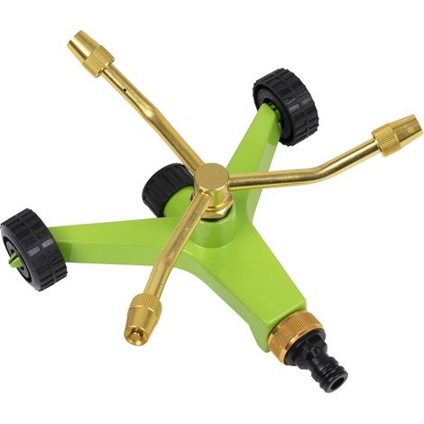 Sealey JS2032 3-Arm Brass Sprinkler with Metal Wheeled Base (1/5)