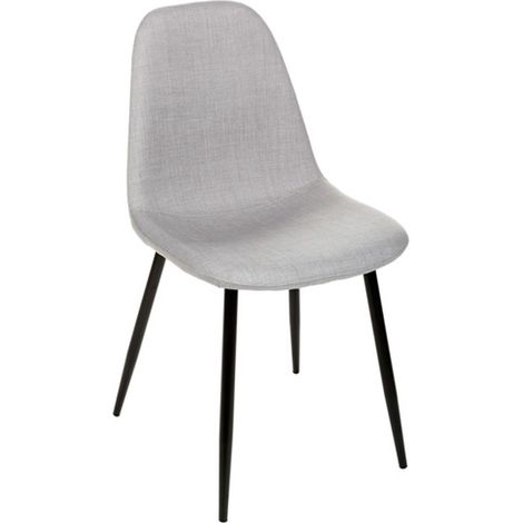 Atmosphera – Chaise scandinave avec pieds en métal – Assise rembourrée en mousse – Dimensions L. 86 x l. 45 x H. 51 cm – Hauteur d'assise 50 cm (1/3)