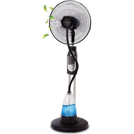 Ventilateur brumisateur sur pied - SANS MARQUE/GÉNÉRIQUE - Radiola - 70 W - Télécommande - 3 vitesses, minuterie (1/5)