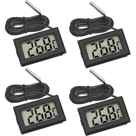 Mini Digital Thermometer External Probe Waterproof for Refrigerator Freezer Aquarium (1/5)