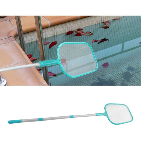 Outils de Nettoyage pour Piscine avec Râteau à Feuilles et Manche Télescopique Bleu Clair -AUTRES (1/5)