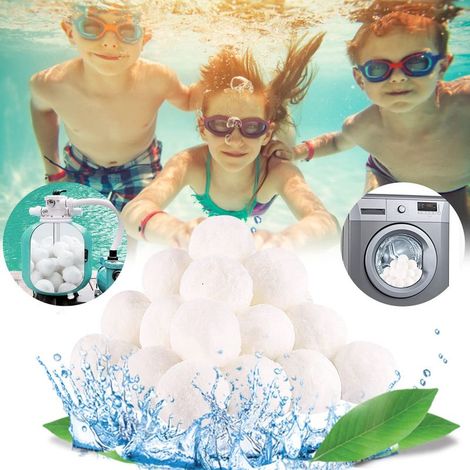 Wiederverwendbarer 700-g-Poolfilterball aus Baumwolle zum Ersetzen von 25 kg Filtersand (Quarzsand), geeignet für verschiedene Poolfiltersysteme (1/5)