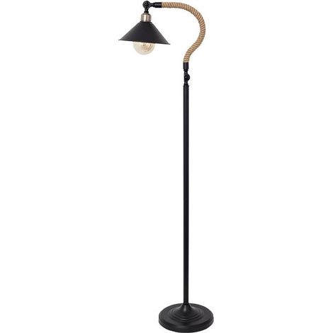 Lampada de lampada da terra corda 1xe27 l.25,5xw.47xh.144cm corda marrone (1/3)