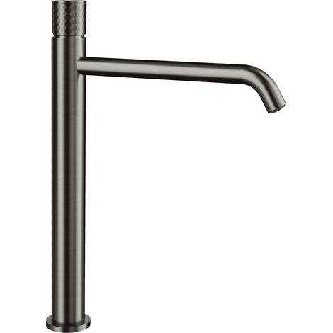 Grifo de Lavabo de Caño Alto  Modelo HELIOS  Fabricado en Latón  Monomando  Acabado en Titanio (1/2)