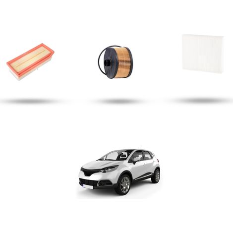 Kit tagliando 3 filtri compatibile con Renault Captur (J5,H5) 1.3 TCE 150 110kw dal 2018 (1/5)