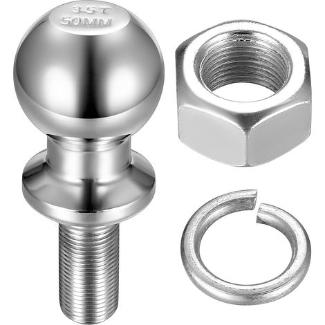 Boule d'attelage de Remorque, 50 mm 3,5 T Boule Attelage pour Tracteurs, Boulon à Tête Sphérique 22 mm, pour Remorque Tracteur Quad ATV Charrue Rail Agricole Droit (1/5)