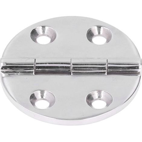 Charnière ronde de 64 mm en acier inoxydable 316 poli miroir, fixation par trou pour équipement marin (1/5)