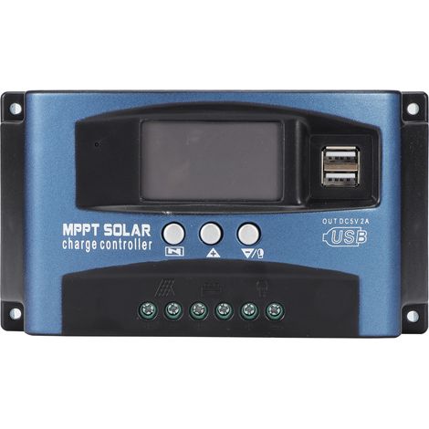 Régulateur de charge solaire MPPT 100A pour panneaux photovoltaïques, contrôleur d'éclairage public LED 36/48/60V, plaque en alliage d'aluminium (1/5)