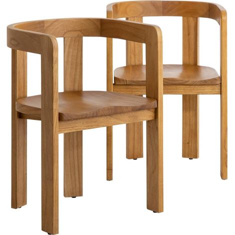 Made In Meubles – Chaise en bois de mindy Suzie – Lot de 2 – Assise ergonomique – Dimensions 76x54x45 cm – Pour intérieur contemporain (1/5)