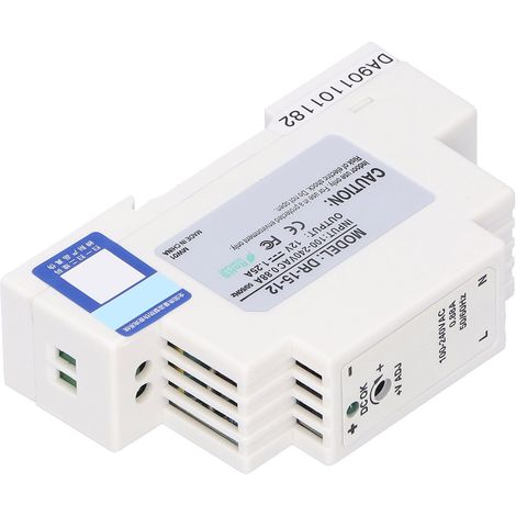 Alimentation à découpage sur rail série DR/DIN, réglable et régulée, pour éclairage LED moyenne et basse tension DR-15-12 (1/5)