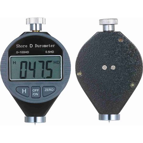 Testeur de dureté Shore D numérique portable 0-100HD pour pneus en caoutchouc, plastique et revêtements de sol, écran LCD grand format (1/4)