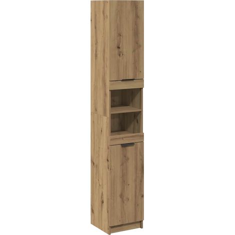 vidaXL Armadietto da Bagno Rovere Artigianale 32x34x188,5cm (1/5)