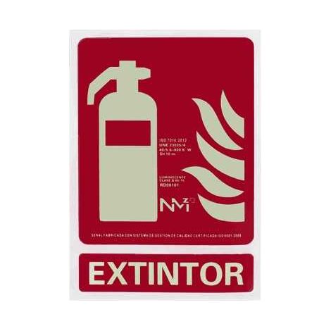 Panneau PVC fluorescent 21x29 "Extincteur", LOGUI (1/2)