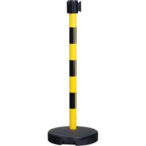 Support d'avertissement pour ceinture Moravia BASIC avec bande hachurée noir/jaune Longueur 3000 mm, 50 x 950 mm (1/5)