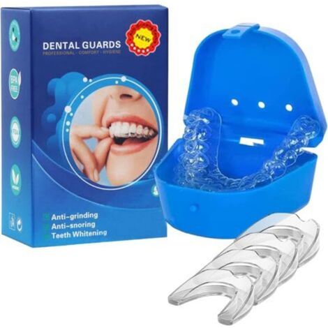 Neptune – Gouttière dentaire bruxisme 4 pièces – Protecteurs buccaux sans BPA – Conception personnalisée – Prévention des douleurs nocturnes