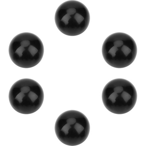 Lot de 6 boutons à bille ronds de 40 mm de diamètre, filetage M12 noir, pour machines-outils
