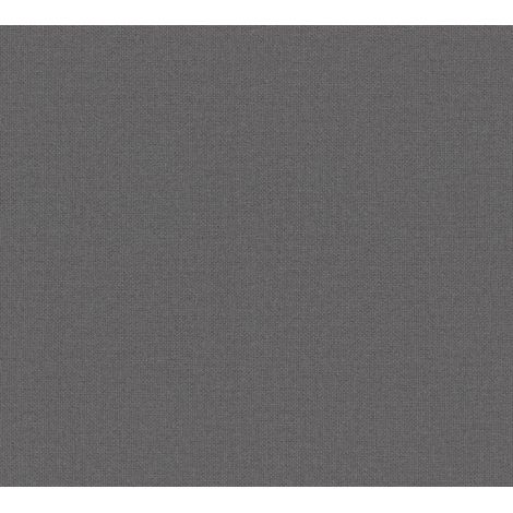 Uni Tapete Profhome 387441 heißgeprägte Vliestapete leicht strukturiert in Textiloptik matt anthrazit grau schwarz 5,33 m2