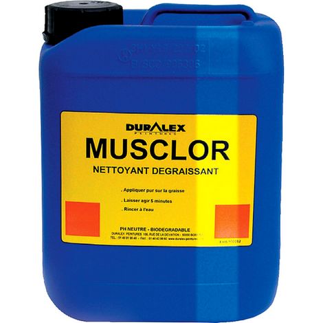 Nettoyant Sol professionnelle DURALEX MUSCLOR dégraissant liquide jaune fluorescent Conditionnement: 1 Litre