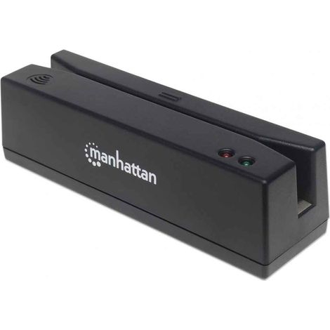 MANHATTAN Magnetkartenleser USB drei Spuren Leser schwarz (460255)