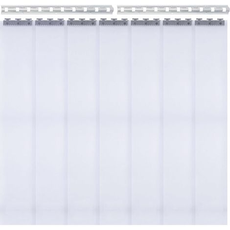 7pcs PVC Curtain Door Strip, Hanging Freezer Room Door Curtain, Plastic Soft, Blocks Wind, Heat, Noise, Dust, 15 x 200cm, for Factories, Supermarkets, Warehouses