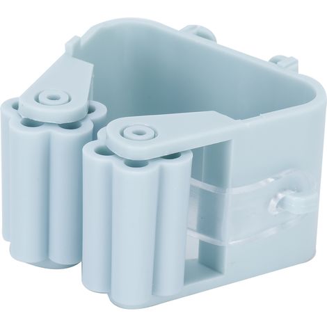 Wandmontiertes Set mit Halterung für Mopp und Besen, Ablagefach für Bad, Küche, Garten, hellgrün (1/5)
