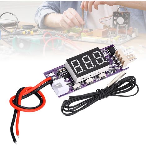 Modulo di controllo della velocità della ventola PWM, DC 12V 3A 4 fili PWM - Controllo della velocità della ventola PWM - Regolatore automatico della temperatura - Sensore della ventola NTC da 3000 mA