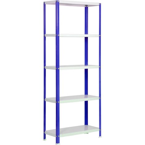 Simonrack Metallregal blau und weiß 5 Böden