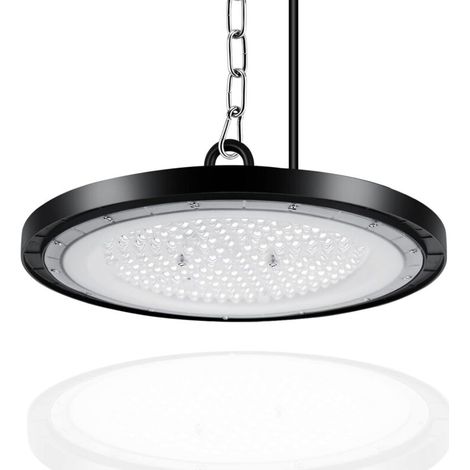 Lámpara de platillo volante de 100 W, proyector interior de 10000 lúmenes, lámpara industrial de platillo volante ultradelgada de 6500 K, iluminación industrial interior IP65 para talleres, adecuada p