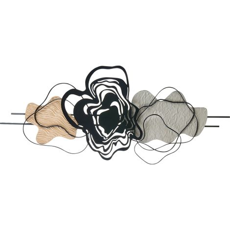 Wandobjekt SALLINS 48 cm Metall Schwarz (1/5)