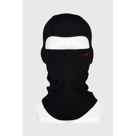 Cagoule thermique Woolona en laine mérinos Oasis (100 % laine mérinos), noire, taille unique (1/2)