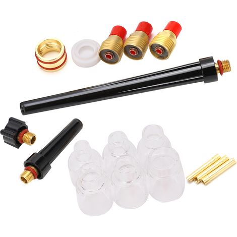 Kit d'accessoires pour chalumeau de soudage, pièces d'usure en laiton, buse en verre de 2 mm pour WP9/20 (1/5)