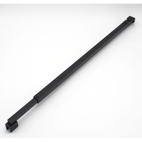 Stabilisationsstange mit 180° drehbare Haltestange Stabilisationsbügel ausziehbar 625–950 mm Edelstahl für Glasstärken 6-10 mm Schwarz matt (1/5)