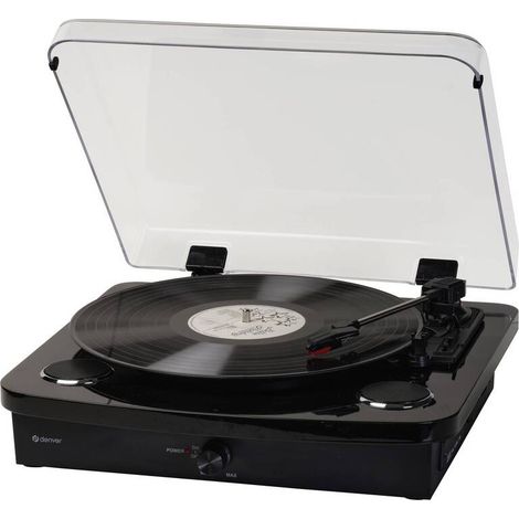 [NEUWERTIG] B-Ware Denver Plattenspieler Riemenantrieb VPL-230B Retro Design Schwarz Bluetooth (1/2)