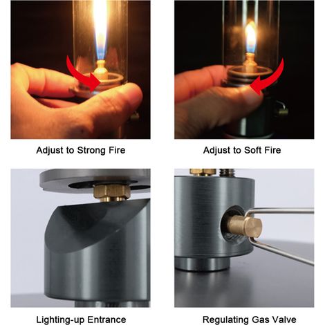Lampe portative compacte à gaz Butane, lanterne à usage extérieur uniquement pour le Camping et le pique-nique (1/5)