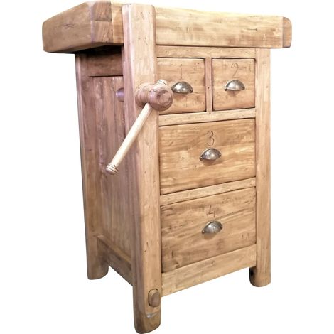 Country workbench in solid lime wood, natural finish Made in Italy (1/5)