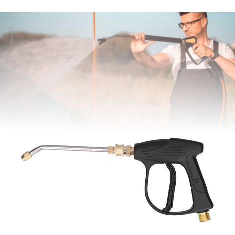 Pistolet de nettoyage haute pression 3000 psi avec buse coudée pour raccord d'entrée fileté M22 (1/5)
