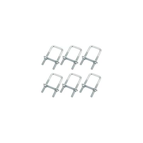6 Pièces Boulons en U Carrés Acier, M8 40 x 100 mm Boulon Carré en U, U-Bolts Avec Écrous et Plaque de Cadre, Bride de Fixation, Étrier de Fixation en U Bolt, pour Remorquage, Fixation Tuyaus, Bateau (1/5)