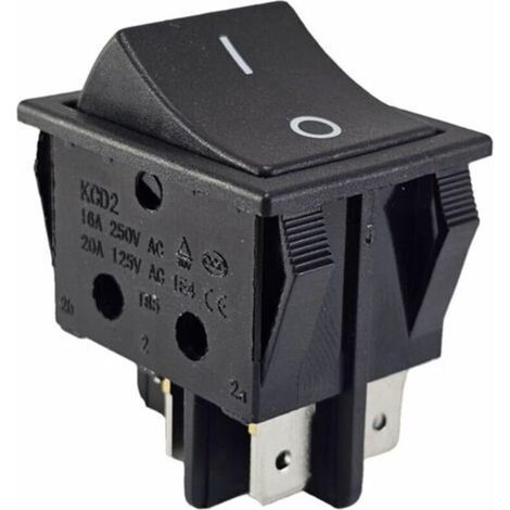 4-pin on/off rocker switch – Non-locking – Ideal for lawnmowers, compatible replacement