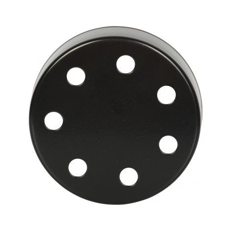 Rosace de plafond en métal noir avec 7 passages de câble : optez pour la qualité et le style (1/3)