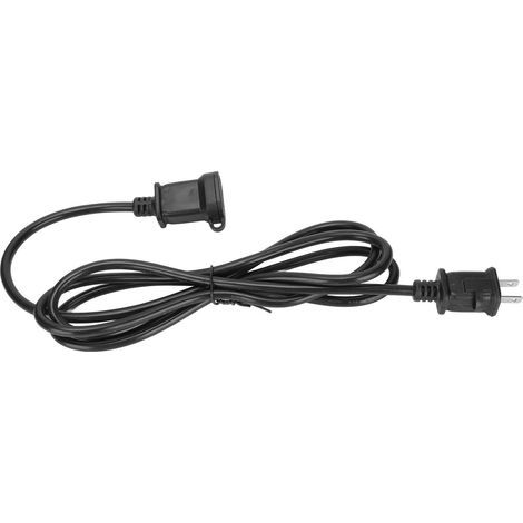 Rallonge électrique américaine avec fusible et gaine étanche. Cordon d'alimentation secteur américain à 2 broches mâle/femelle pour connecteurs NEMA 1-15P et NEMA 1-15R. (1/5)