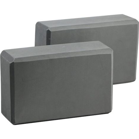 Blocs de yoga (lot de 2) antidérapants et légers, compatibles avec les exercices de Pilates et d'étirement (rose). (1/5)
