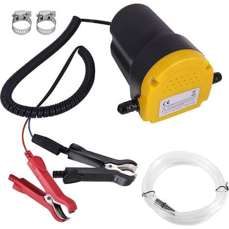 S-GIANT Pompe Diesel Pompe de Transfert 12V 80W Pompe Electrique Vidange Huile Moteur,Pompe à Huile Diesel pour Le Changement de Diesel d'extracteurs de Fluide de Voiture, Huile Moteur (1/5)