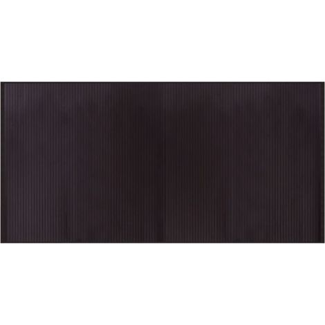Tapis rectangulaire marron foncé 100x200 cm bambou (1/5)