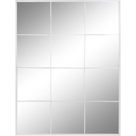 Espejo Hierro Cristal 90X2X120 Ventana Blanco (1/4)