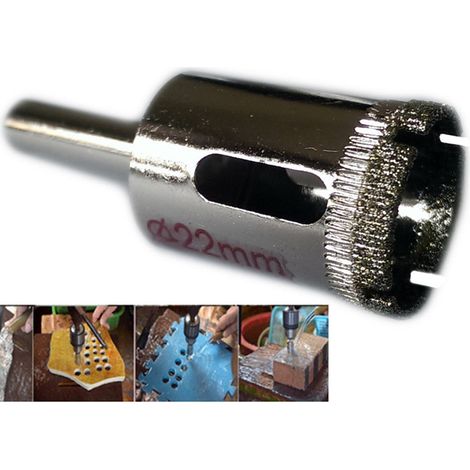 Trade Shop - Broca Diamante Para Azulejos De Mármol Cerámico Porcelánico ø 22mm -
