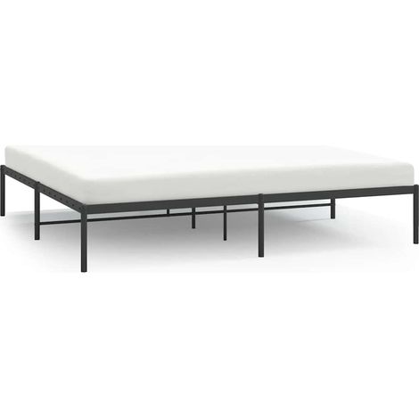 Maison Exclusive - Estructura de cama de metal negro 183x213 cm