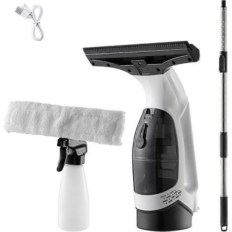 Aspirateur à vitres sans fil, kit de nettoyage de vitres avec raclette, outil de nettoyage de vitres électrique (prise UE). (1/5)