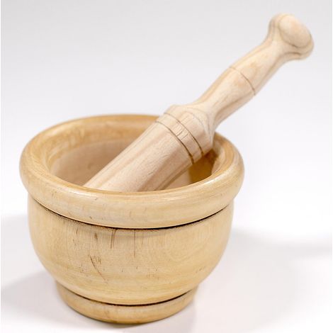 Holzmörser mit Hammer Ø14cm
